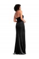 Preto Cabeçada Sem Mangas Lombar Sereia Vestidos de Madrinha / Vestidos de Noite / Vestidos de Festa Online