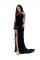 Preto Decote Alto Sem Mangas Abrir de volta Sereia Vestidos de Madrinha / Vestidos de Noite / Vestidos de Festa Online