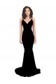 Preto Decote V Sem Mangas Abrir de volta Sereia Vestidos de Madrinha / Vestidos de Noite / Vestidos de Festa Online