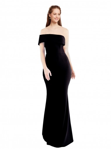Preto Um Ombro Sem Mangas Buraco da fechadura Sereia Vestidos de Madrinha / Vestidos de Noite / Vestidos de Festa Online