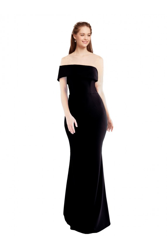 Preto Um Ombro Sem Mangas Buraco da fechadura Sereia Vestidos de Madrinha / Vestidos de Noite / Vestidos de Festa Online
