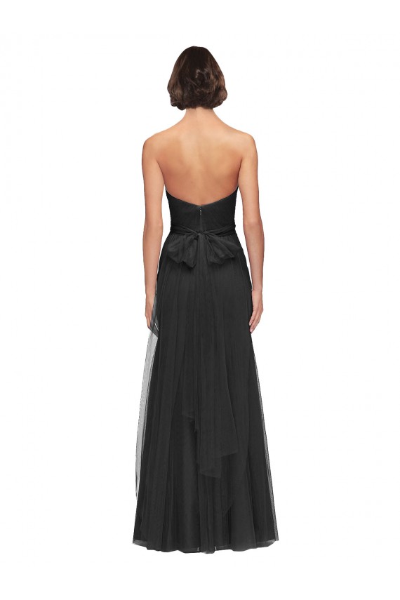 Preto Amor Sem Mangas Linha A Vestido de Madrinha / Vestido de Noite Online