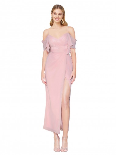 Prímula Decote Alto Ombro Frio Sereia Vestidos de Madrinha / Vestidos de Noite / Vestidos de Festa Online