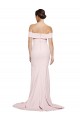Rosa Decote Quadrado Sem Mangas Lombar Bainha Vestidos de Madrinha / Vestidos de Noite / Vestidos de Festa Online