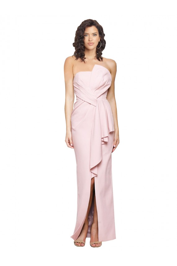 Rosa Sem alças Sem Mangas Lombar Bainha Vestidos de Madrinha / Vestidos de Noite / Vestidos de Festa Online