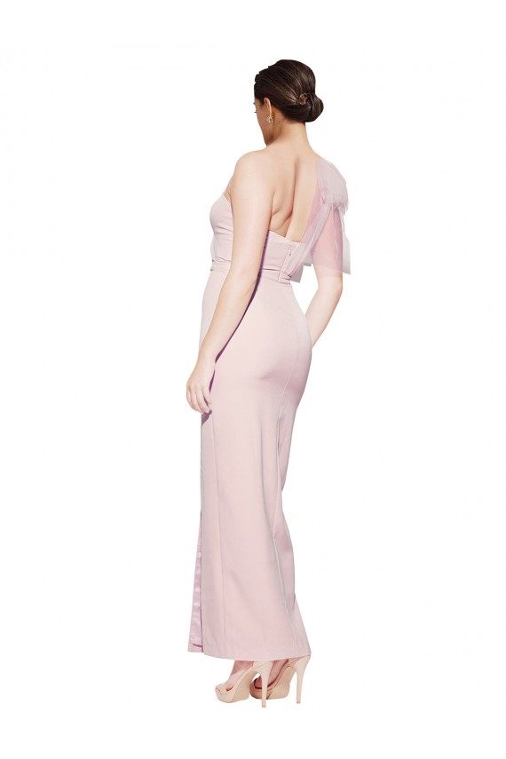Rosa Amor Sem Mangas Lombar Bainha Vestidos de Madrinha / Vestidos de Noite / Vestidos de Festa Online