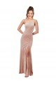 Rosa Um Ombro Sem Mangas Bainha Longo Vestidos de Madrinha / Vestidos de Noite / Vestidos de Festa Online