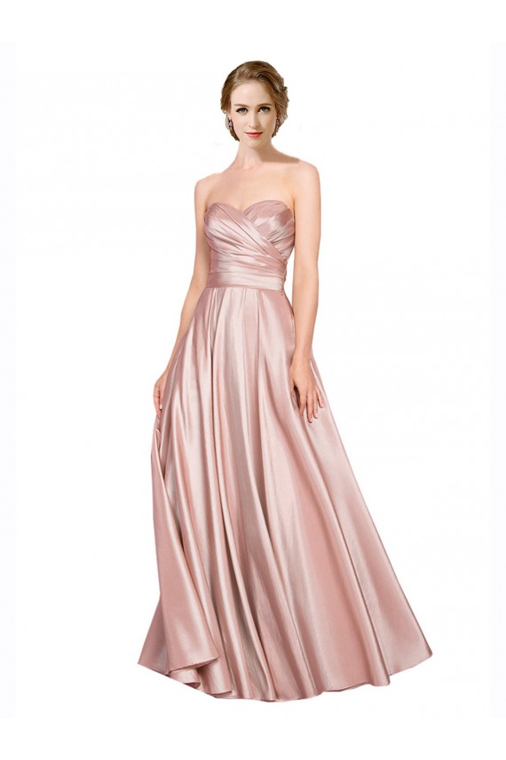  Sem alças Sem Mangas Lombar Linha A Longo Vestidos de Madrinha / Vestidos de Noite / Vestidos de Festa Online