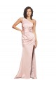 Rosa Um Ombro Sem Mangas Lombar Bainha Vestidos de Madrinha / Vestidos de Noite / Vestidos de Festa Online