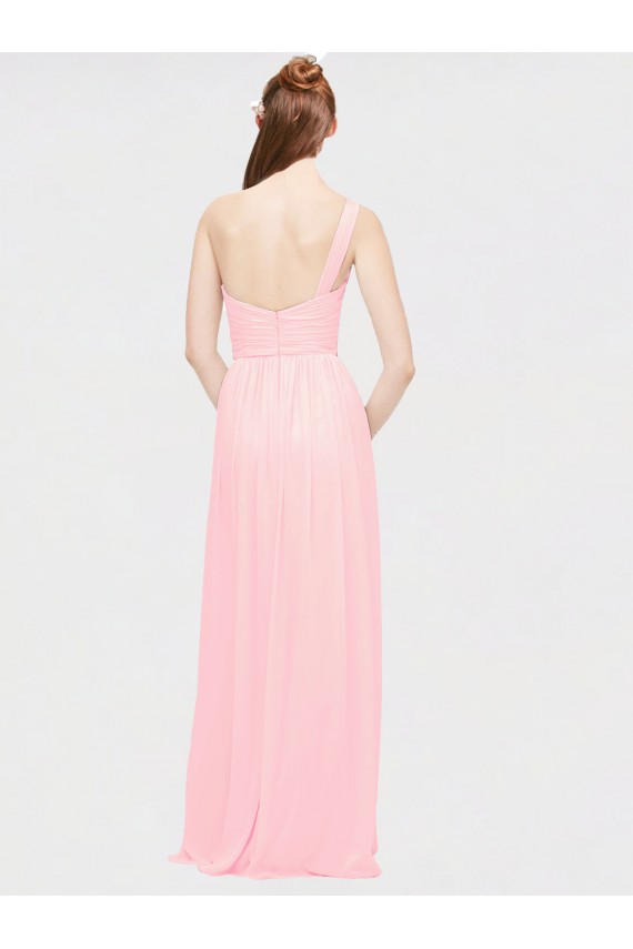 Rosa Amor Sem Mangas Linha A Vestidos de Madrinha Online