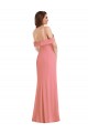 Rosa Choque Um Ombro Sem Mangas Lombar Trombeta Vestidos de Madrinha / Vestidos de Festa Online