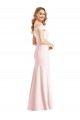 Rosa Decote V Sem Mangas Trombeta Vestidos de Madrinha / Vestidos de Noite / Vestidos de Festa Online