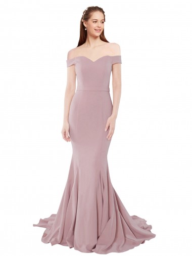 Rosa Empoeirado Amor Sem Mangas Sereia Vestidos de Madrinha / Vestidos de Noite / Vestidos de Festa Online