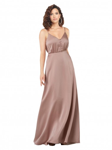 Rosa Empoeirado Amor Sem Mangas Linha A Vestidos de Madrinha / Vestidos de Noite Online