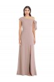 Rosa Empoeirado Fora do Ombro Sem Mangas Linha A Vestidos de Madrinha / Vestidos de Noite / Vestidos de Festa Online