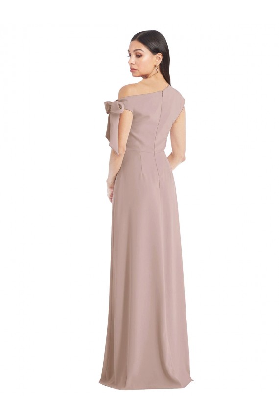Rosa Empoeirado Fora do Ombro Sem Mangas Linha A Vestidos de Madrinha / Vestidos de Noite / Vestidos de Festa Online