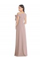 Rosa Empoeirado Fora do Ombro Sem Mangas Linha A Vestidos de Madrinha / Vestidos de Noite / Vestidos de Festa Online