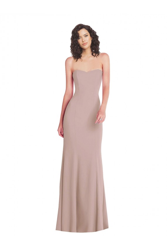 Rosa Empoeirado Sem alças Sem Mangas Sereia Vestidos de Madrinha / Vestidos de Noite / Vestidos de Festa Online