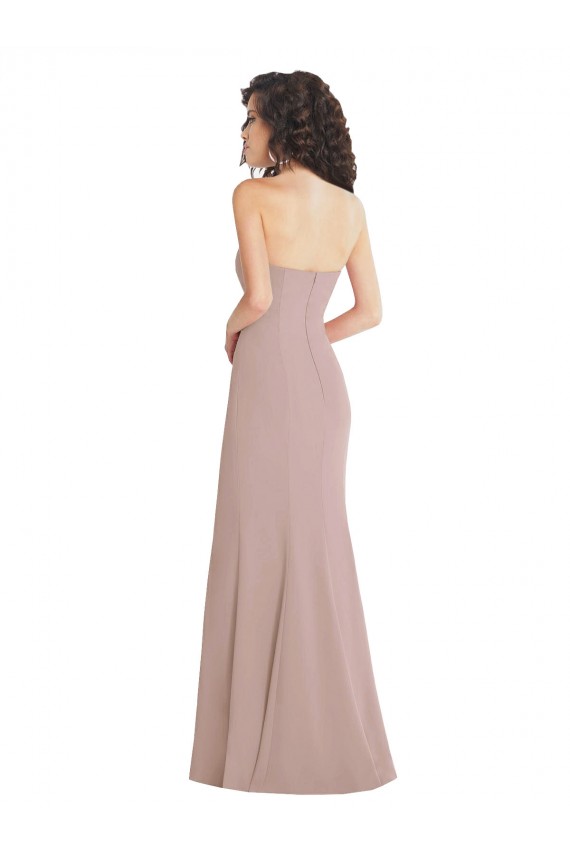 Rosa Empoeirado Sem alças Sem Mangas Sereia Vestidos de Madrinha / Vestidos de Noite / Vestidos de Festa Online