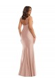 Rosa Empoeirado Decote V Sem Mangas Sereia Vestidos de Madrinha / Vestidos de Noite / Vestidos de Festa Online