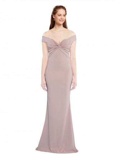 Rosa Empoeirado Decote V Sem Mangas Buraco da fechadura Sereia Vestidos de Madrinha / Vestidos de Noite / Vestidos de Festa Online