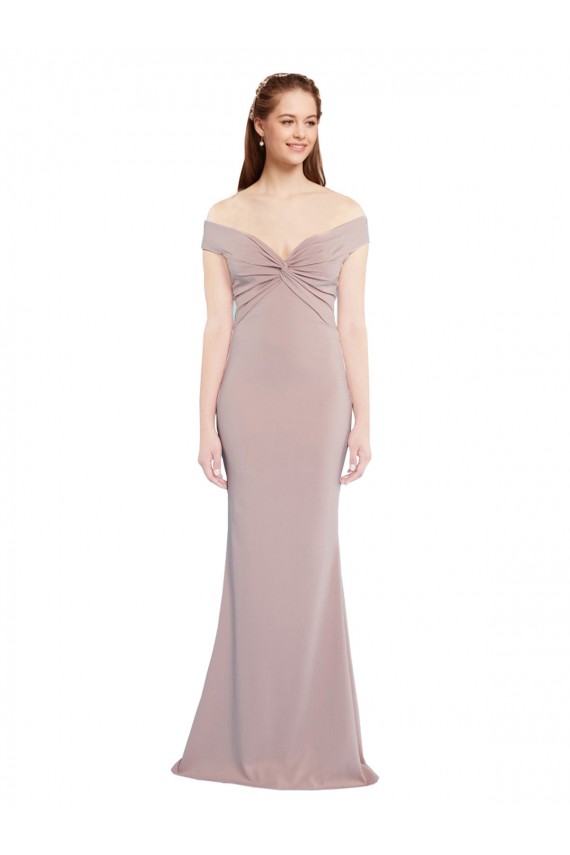 Rosa Empoeirado Decote V Sem Mangas Buraco da fechadura Sereia Vestidos de Madrinha / Vestidos de Noite / Vestidos de Festa Online