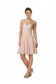 Rosa Amor Sem Mangas Linha A Vestidos de Madrinha / Vestidos de Cocktail Online