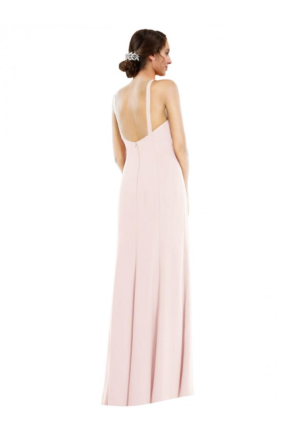 Rosa Cabeçada Sem Mangas Lombar Trombeta Vestidos de Madrinha / Vestidos de Noite / Vestidos de Festa Online