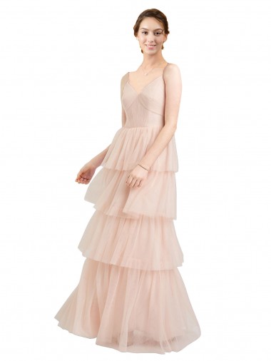 Rosa Decote V Sem Mangas Linha A Vestidos de Festa / Vestidos de Madrinha Online