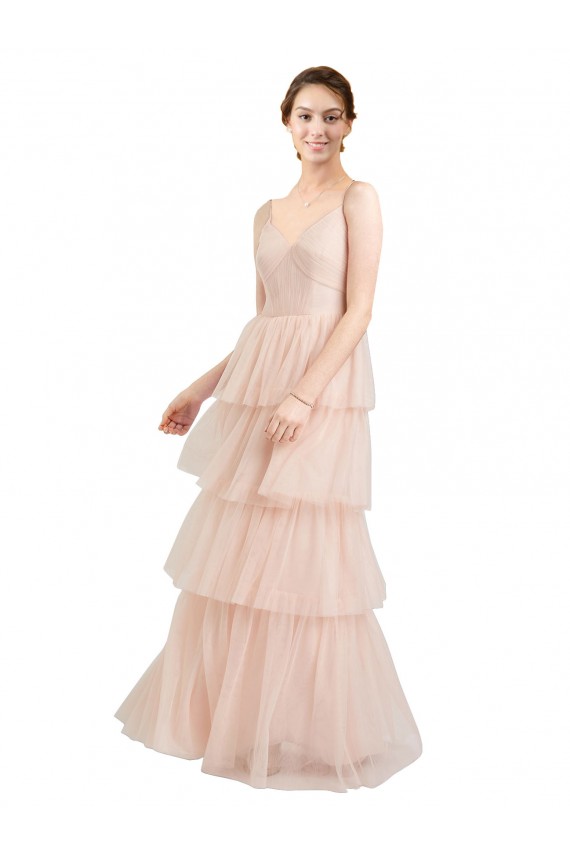 Rosa Decote V Sem Mangas Linha A Vestidos de Festa / Vestidos de Madrinha Online