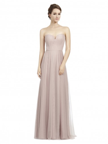 Rosa Vintage Amor Sem Mangas Linha A Vestidos de Madrinha Online