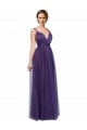 Roxo Barco Sem Mangas Lombar Linha A Vestidos de Madrinha Online