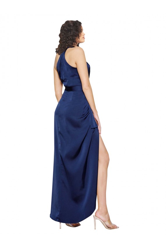 Safira Decote Alto Sem Mangas Linha A Vestidos de Madrinha / Vestidos de Noite / Vestidos de Festa Online