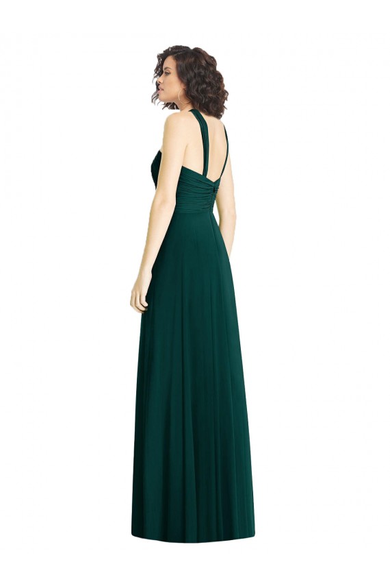 Sempre Verde Cabeçada Sem Mangas Linha A Vestidos de Madrinha Online