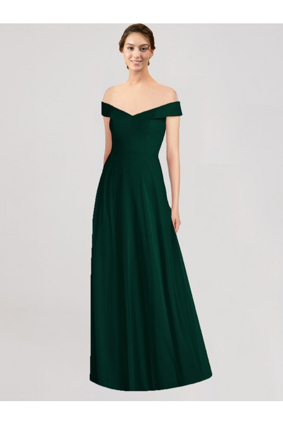 Sempre Verde Decote V Sem Mangas Linha A Vestidos de Madrinha Online