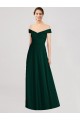 Sempre Verde Decote V Sem Mangas Linha A Vestidos de Madrinha Online