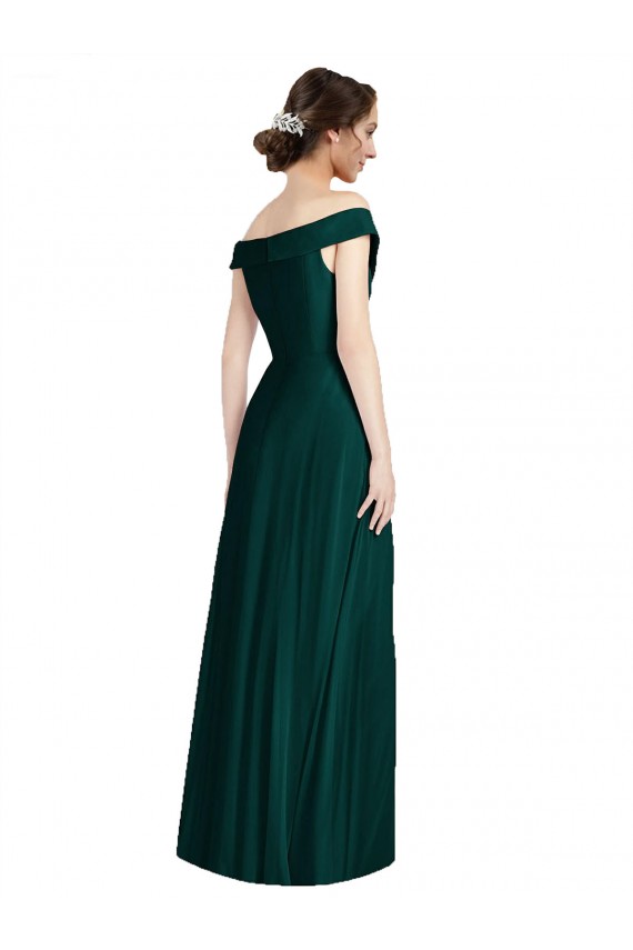 Sempre Verde Decote V Sem Mangas Linha A Vestidos de Madrinha Online