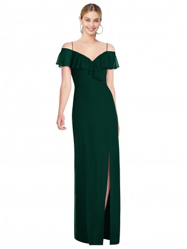 Sempre Verde Amor Ombro Frio Trombeta Vestidos de Madrinha Online