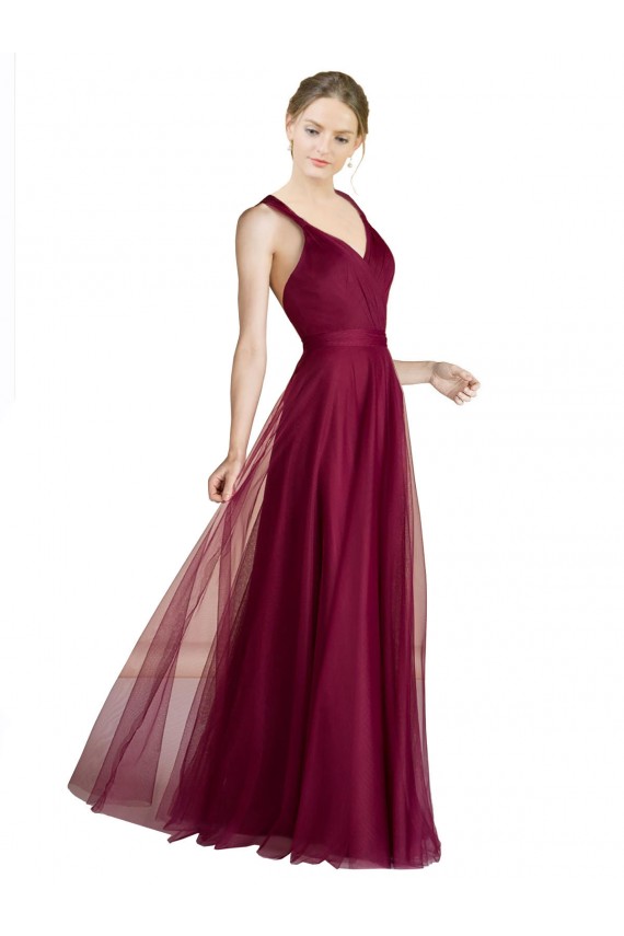  Amor Sem Mangas Criss Cruz Linha A Vestidos de Madrinha Online