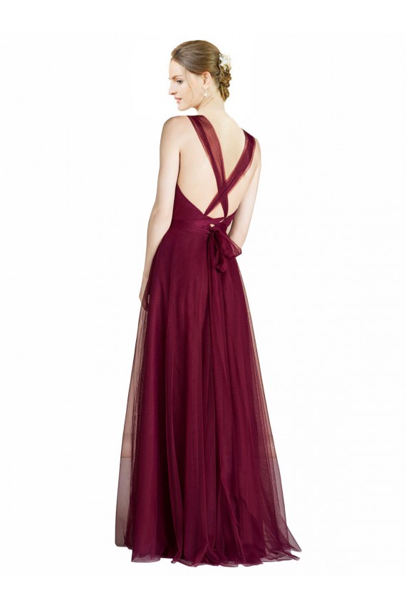  Amor Sem Mangas Criss Cruz Linha A Vestidos de Madrinha Online