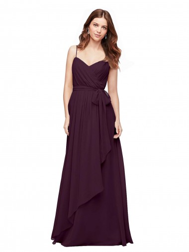 Uva Decote V Sem Mangas Linha A Vestido de Festa / Vestido de Madrinha Online