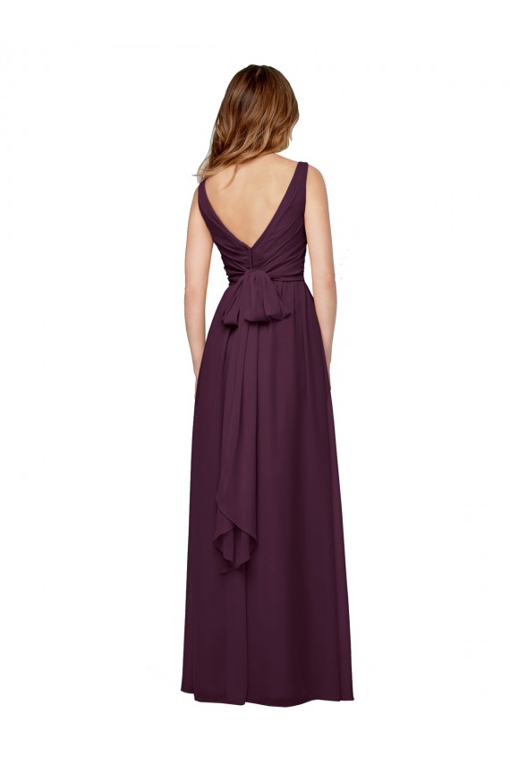 Uva Decote V Sem Mangas Linha A Vestidos de Festa / Vestidos de Madrinha Online