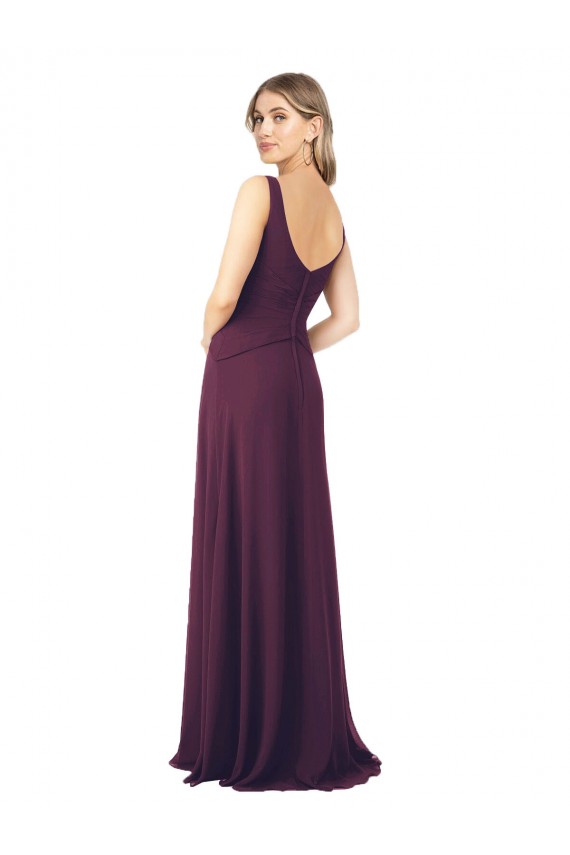 Uva Decote V Sem Mangas Linha A Vestido de Madrinha / Vestido Formais Online