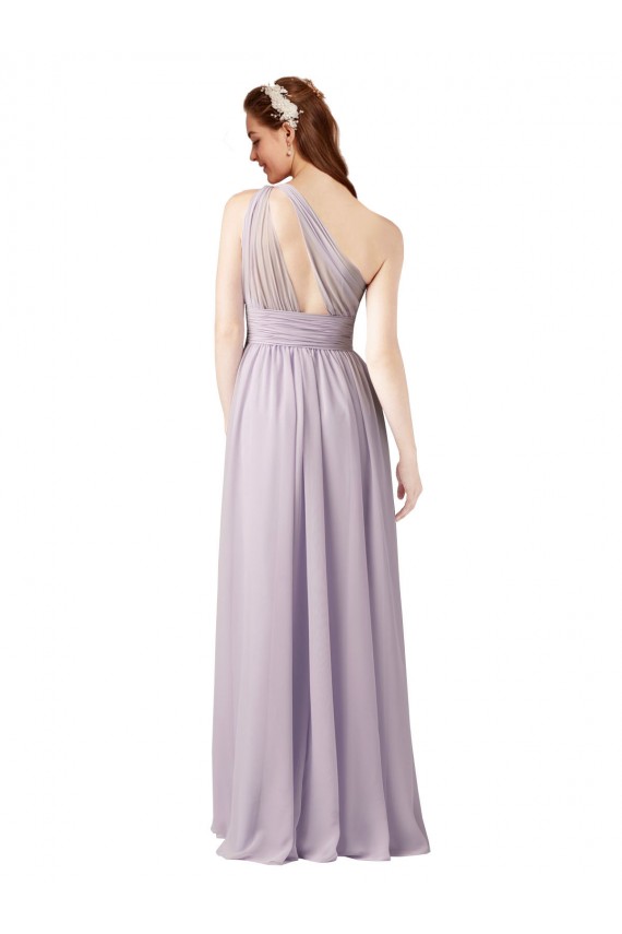 Uva Um Ombro Sem Mangas Linha A Vestidos de Madrinha Online