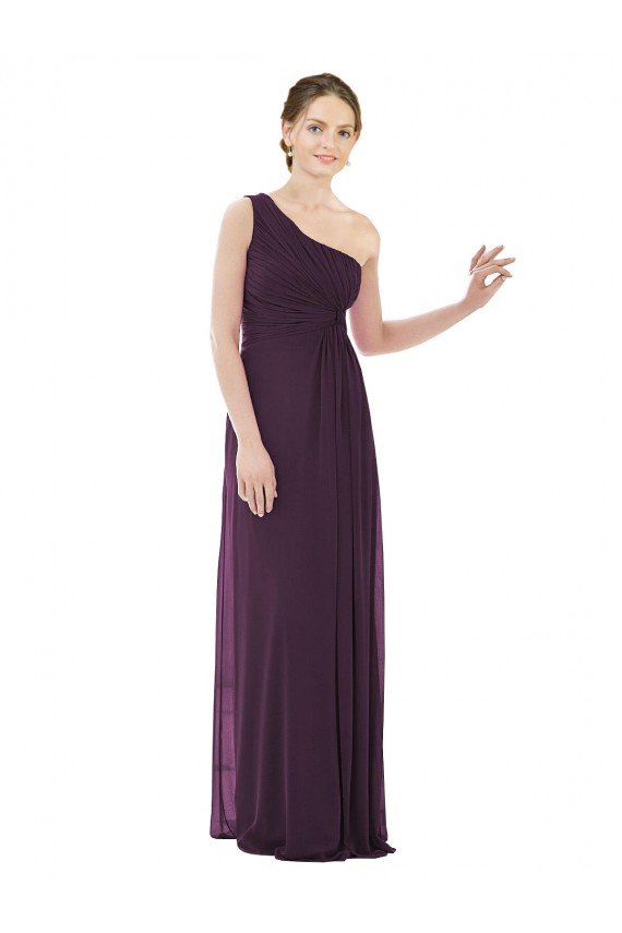 Uva Um Ombro Sem Mangas Linha A Vestidos de Festa Online