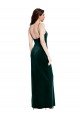 Verde Escuro Decote Quadrado Sem Mangas Lombar Bainha Vestidos de Madrinha / Vestidos de Festa Online