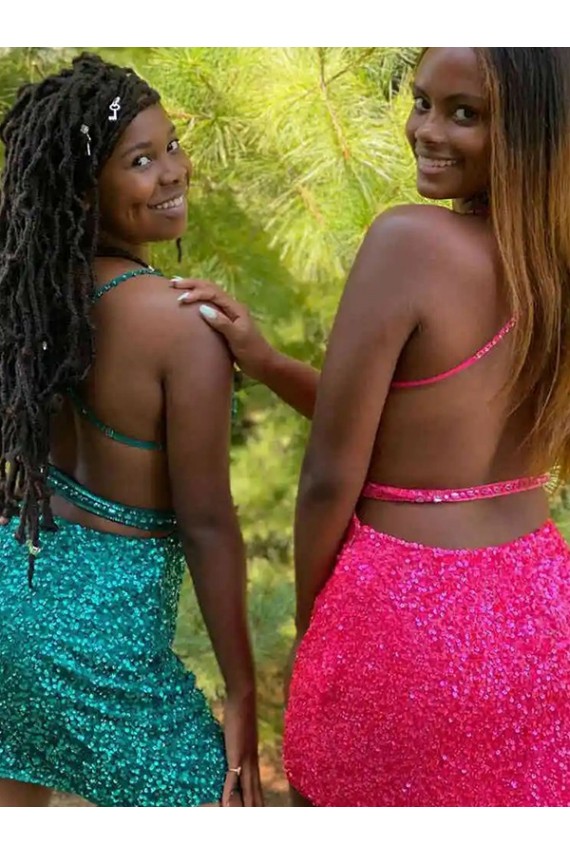 Verde Escuro Decote V Sem Mangas Bainha Vestidos de Festa Online