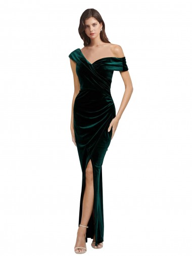 Verde Escuro Amor Sem Mangas Bainha Vestidos de Madrinha / Vestidos de Noite / Vestidos de Festa Online