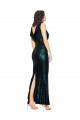 Verde Escuro Decote V Sem Mangas Sereia Vestidos de Madrinha / Vestidos de Noite / Vestidos de Festa Online