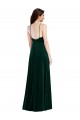 Verde Escuro Decote Alto Sem Mangas Linha A Vestidos de Madrinha / Vestidos de Festa Online